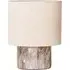 Melanie Table Lamp with Linen Shade - Brown, Marble