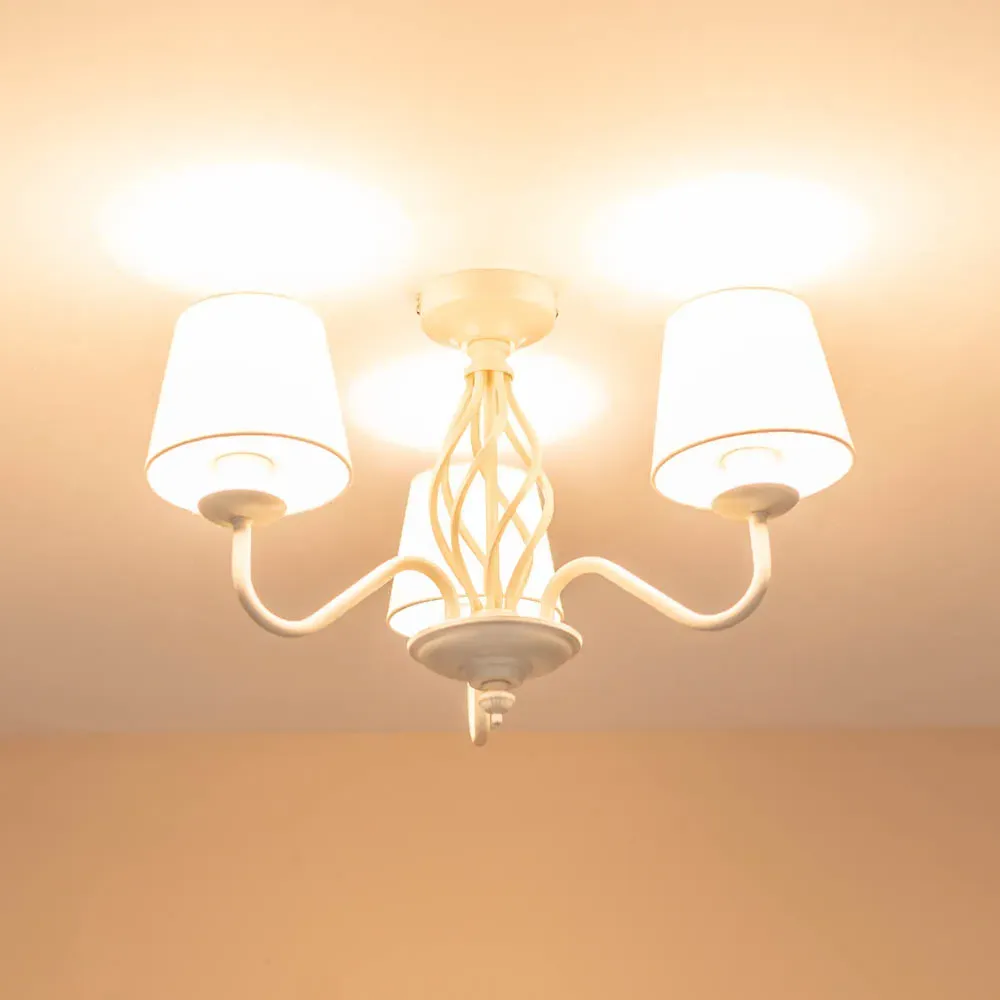 Memphis Barley Twist LED Ceiling Lamp - Cream