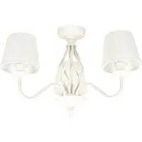 Memphis Barley Twist LED Ceiling Lamp - Cream