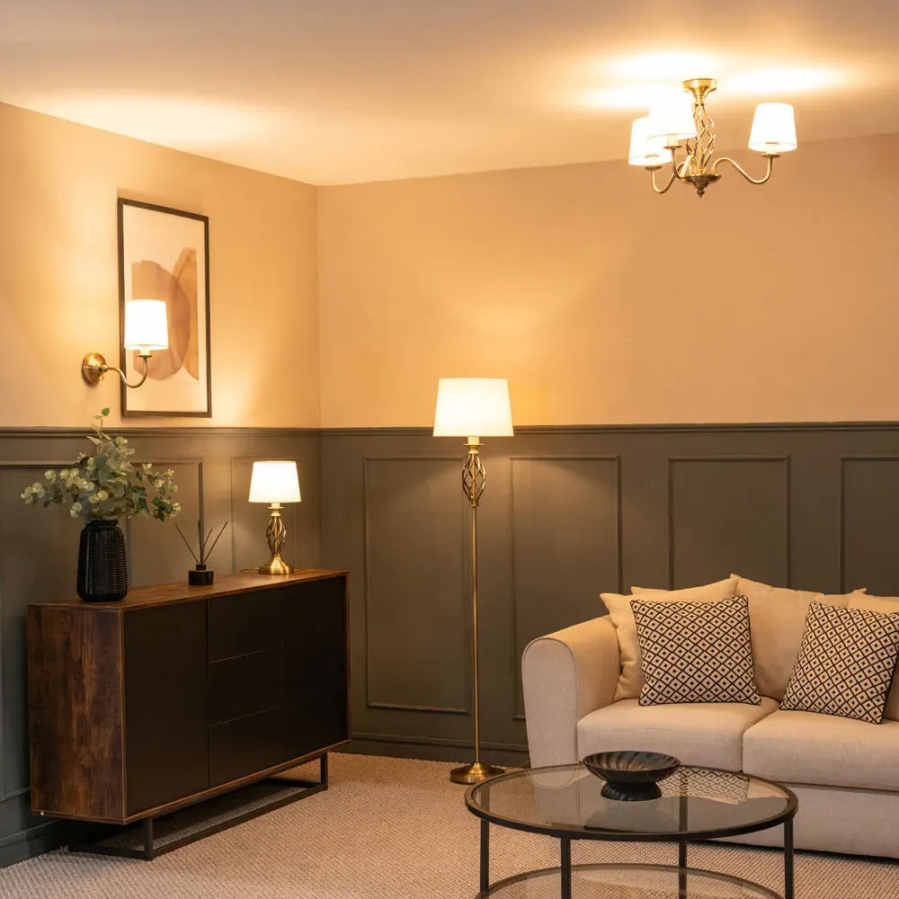 Memphis Barley Twist LED Ceiling Lamp - Gold