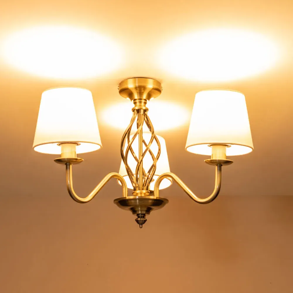 Memphis Barley Twist LED Ceiling Lamp - Gold