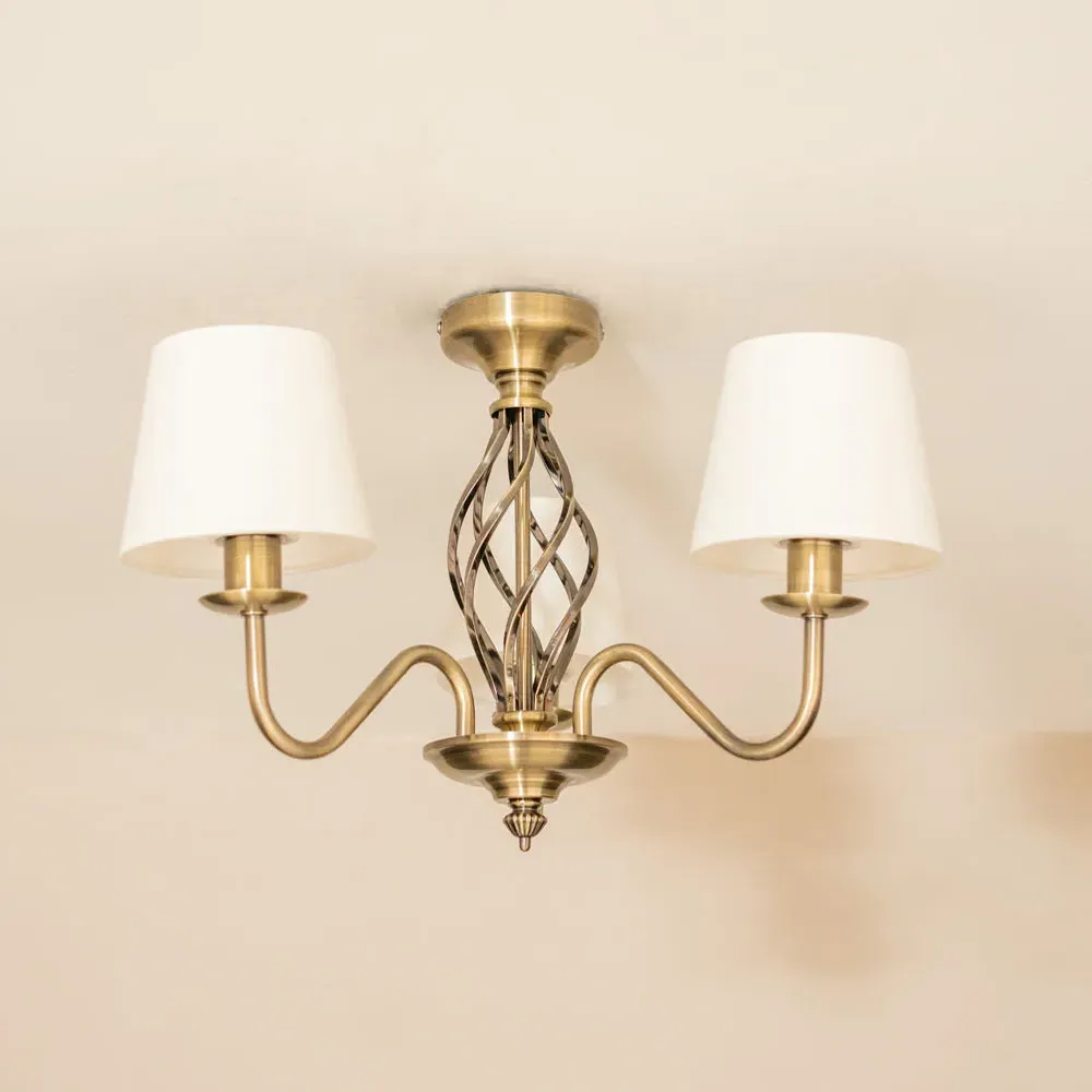 Memphis Barley Twist LED Ceiling Lamp - Gold