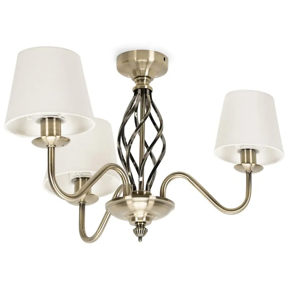 Memphis Barley Twist LED Ceiling Lamp - Gold