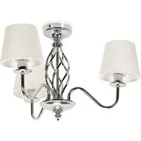 Memphis Barley Twist LED Ceiling Lamp - Silver