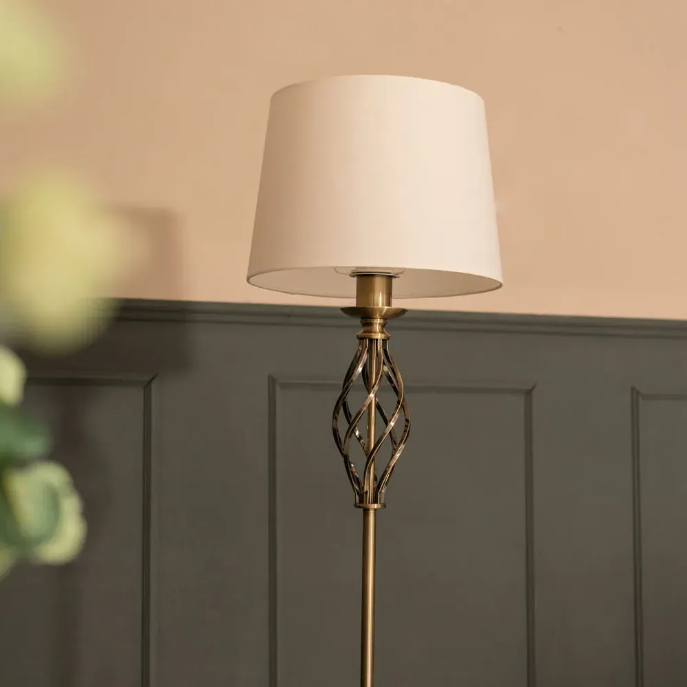 Memphis Barley Twist LED Floor Lamp - Gold