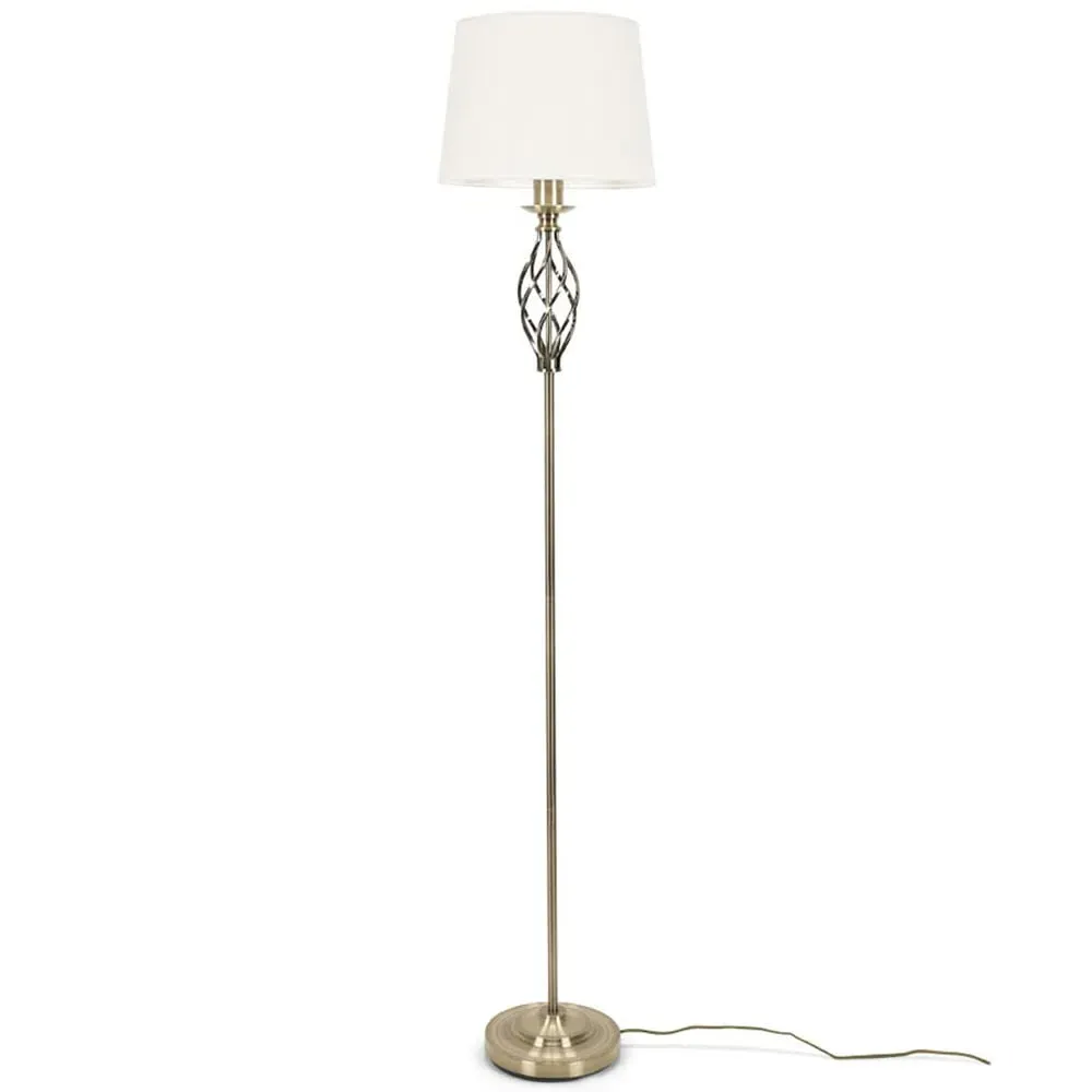 Memphis Barley Twist LED Floor Lamp - Gold