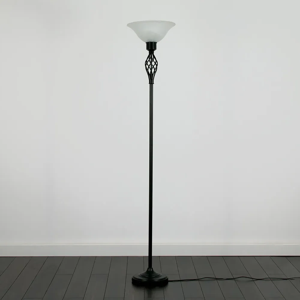 Memphis Twist Floor Lamp - Black