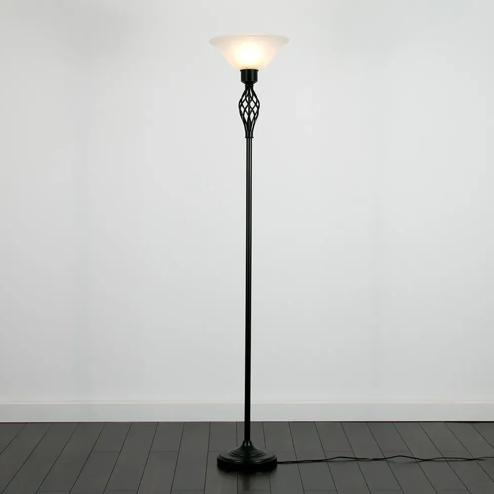 Memphis Twist Floor Lamp - Black