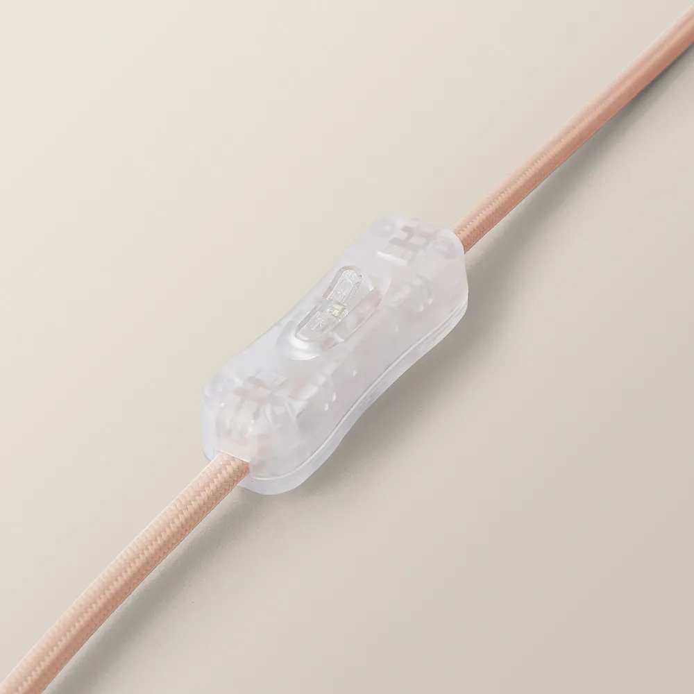 Miley Striped Drum Lamp Shade LED Table Lamp - Pink