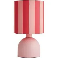 Miley Striped Drum Lamp Shade LED Table Lamp - Pink