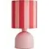 Miley Striped Drum Lamp Shade LED Table Lamp - Pink