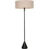 Mitch Triangle Floor Lamp with LED - Black, Linen