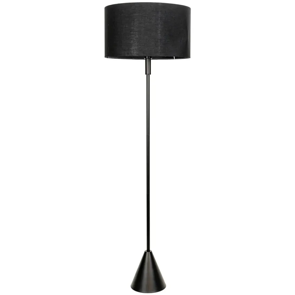Mitch Triangle Floor Lamp with LED - Black, Wood