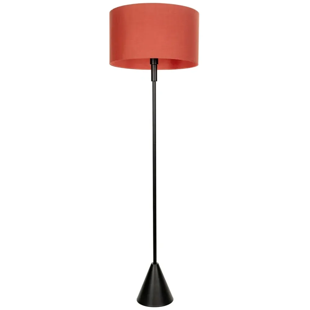 Mitch Triangle Floor Lamp with LED - Black, Wood image