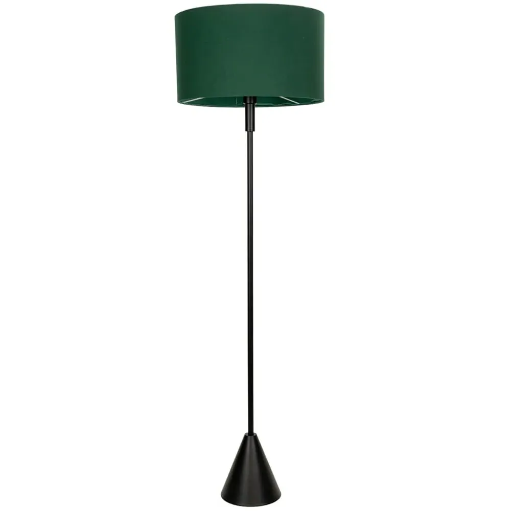 Mitch Triangle Floor Lamp with LED - Green, Wood