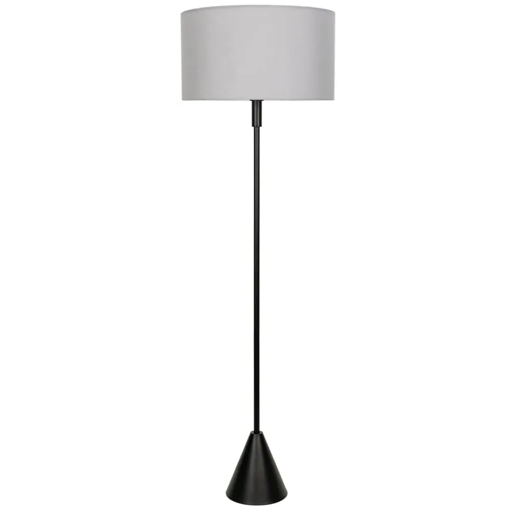 Mitch Triangle Floor Lamp with LED - Grey, Wood