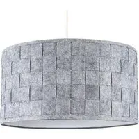 Monza Extra Large Lamp Shade - Grey, Felt Weave