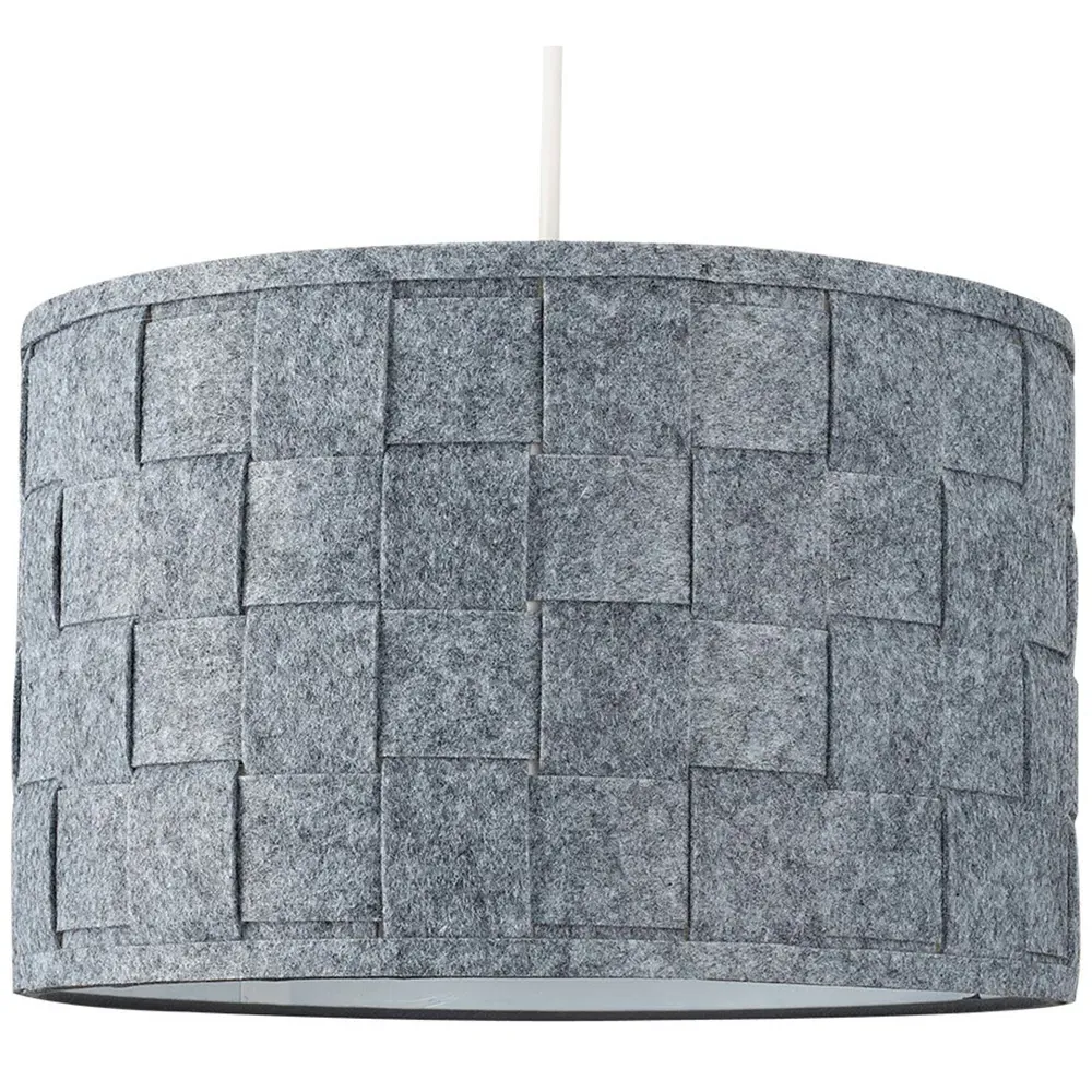 Monza Large Lamp Shade - Grey, Felt Weave