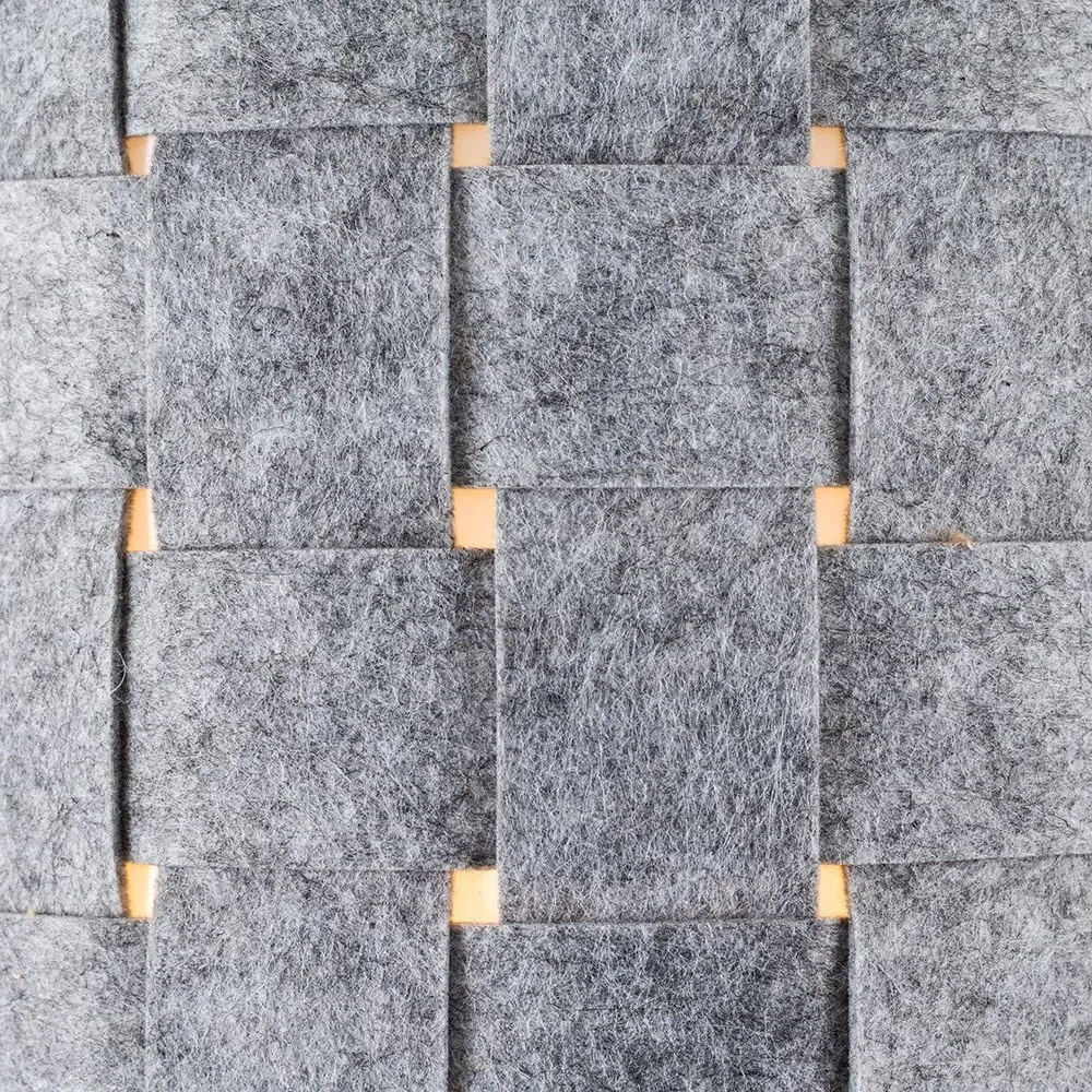 Monza Small Lamp Shade - Grey, Felt Weave