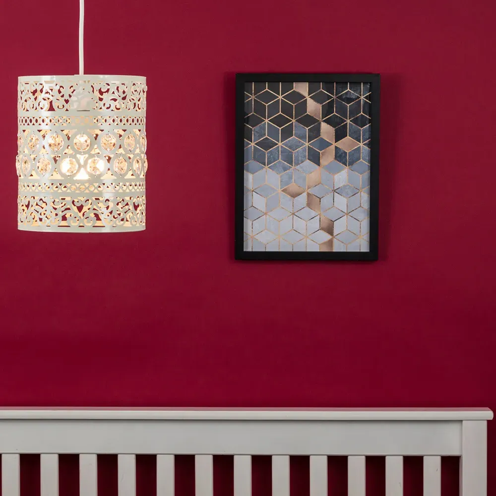 Moroccan Ornate Pendant Lamp Shade - White