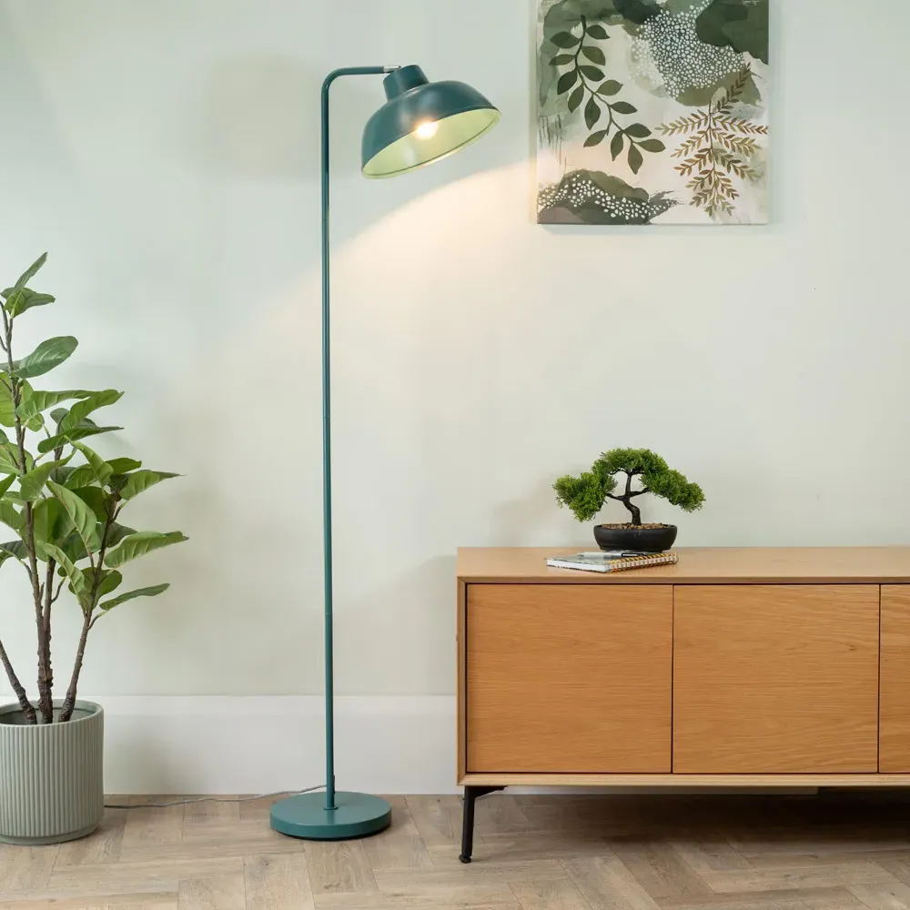 Morris Dome LED Floor Lamp - Teal