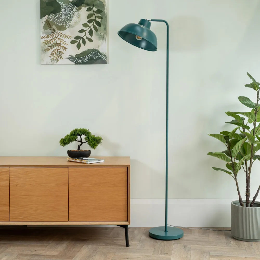 Morris Dome LED Floor Lamp - Teal