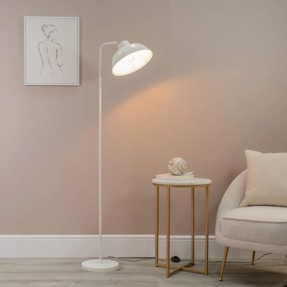 Morris Dome LED Floor Lamp - White