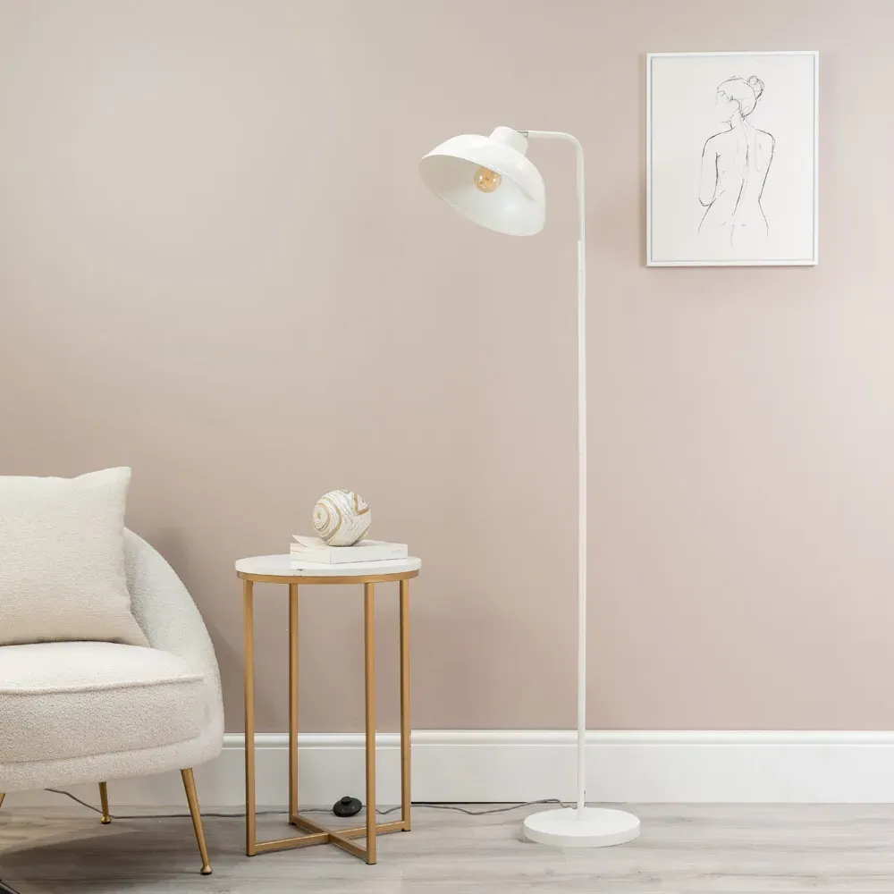 Morris Dome LED Floor Lamp - White