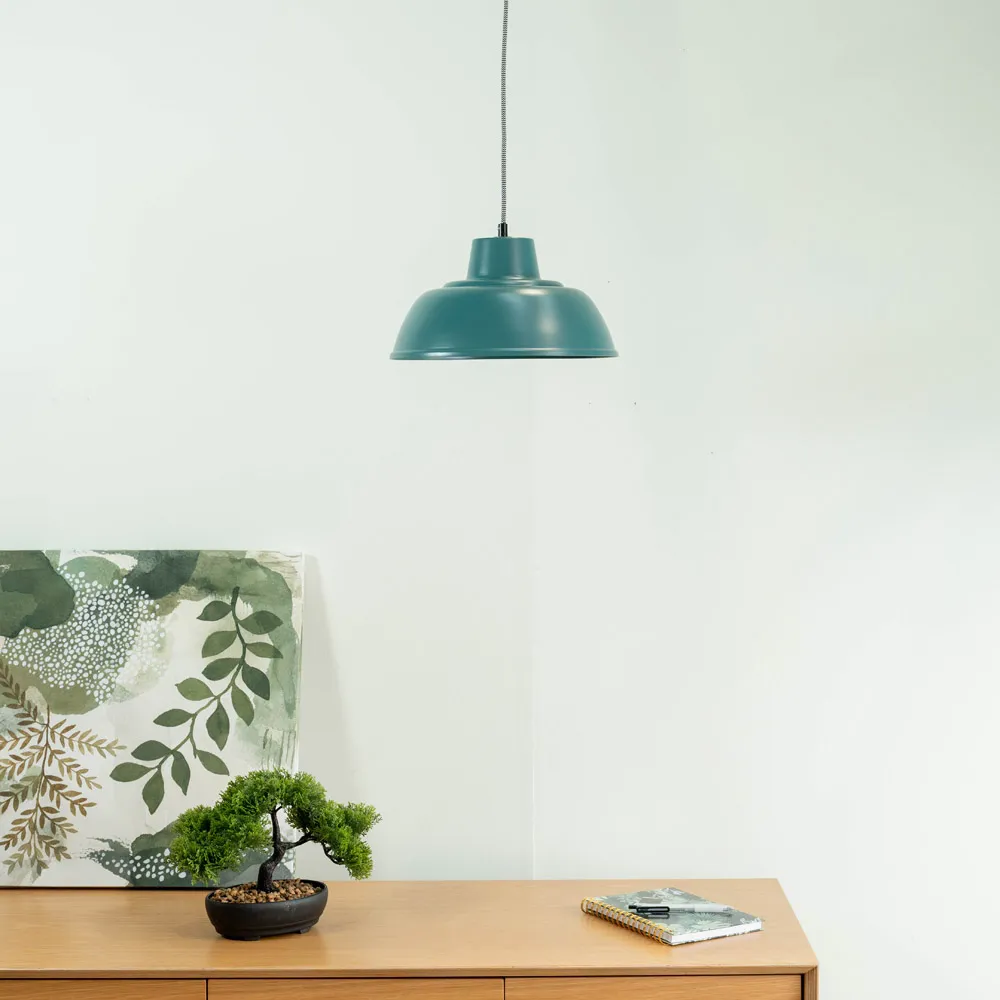 Morris Dome LED Pendant Ceiling Light - Teal