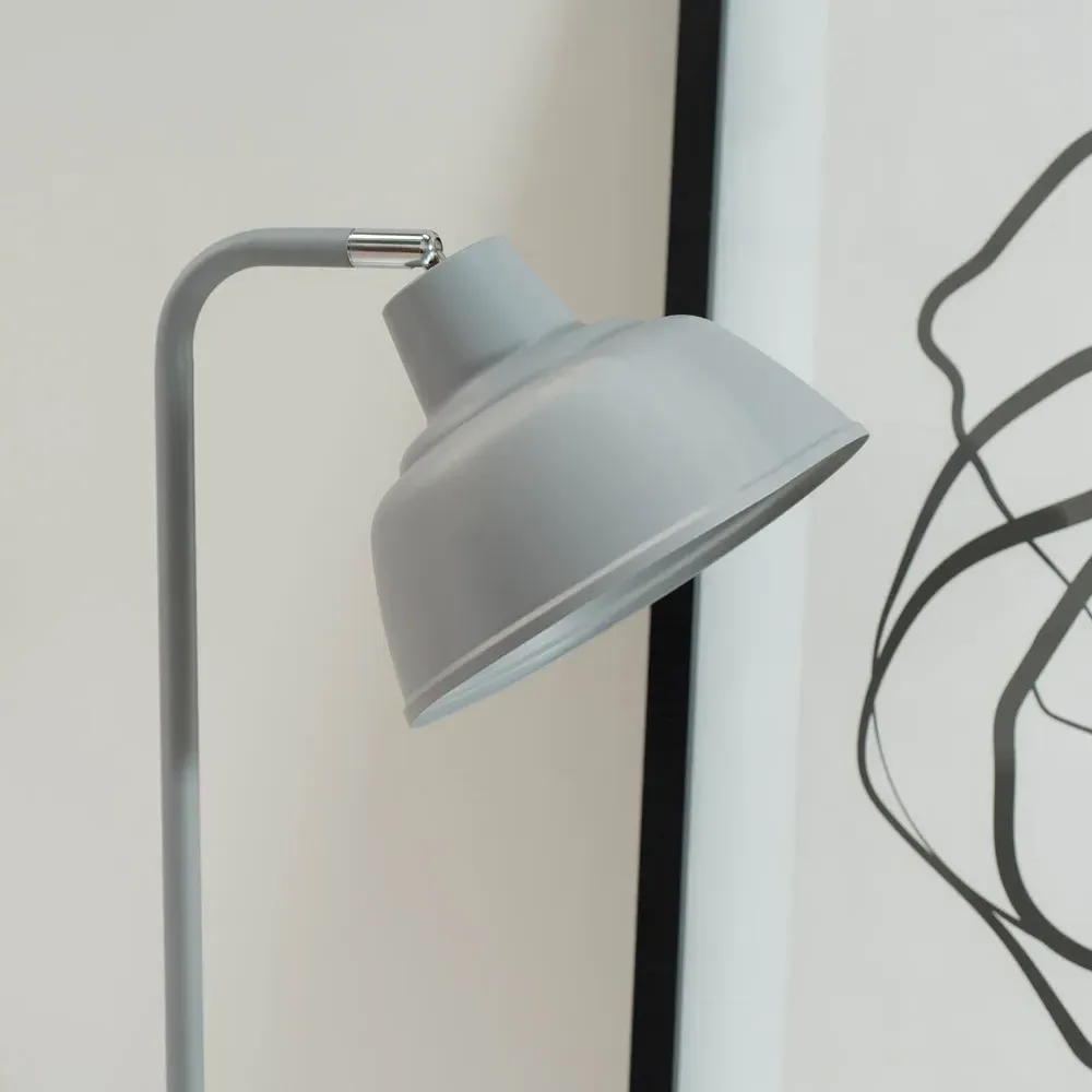 Morris Dome Table Lamp - Stone Grey, Metal