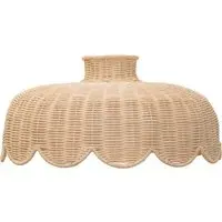 Naveah Scallop Ceiling Pendant Lamp Shade - Brown, Rattan