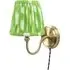 Neely Pleated Shade Plug-in LED Wall Light - Green, Brass