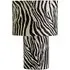 Nessa Zebra Pattern Table Lamp with Bulb - White, Velvet