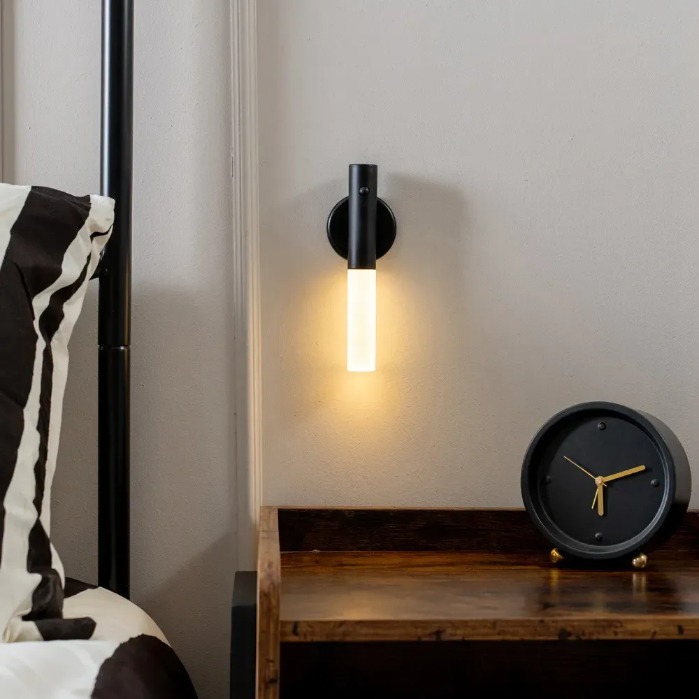 Oakley Rechargeable Motion Sensor Wall Light 2 Pack - Black