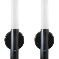 Oakley Rechargeable Motion Sensor Wall Light 2 Pack - Black