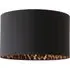 Oasis Large Drum Ceiling Lamp Shade - Black, Fabric
