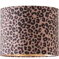 Oasis Leopard Print Drum Ceiling Lamp Shade - Multi, Fabric