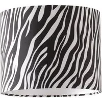 Oasis Zebra Print Drum Ceiling Lamp Shade - Multi, Fabric