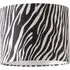 Oasis Zebra Print Drum Ceiling Lamp Shade - Multi, Fabric
