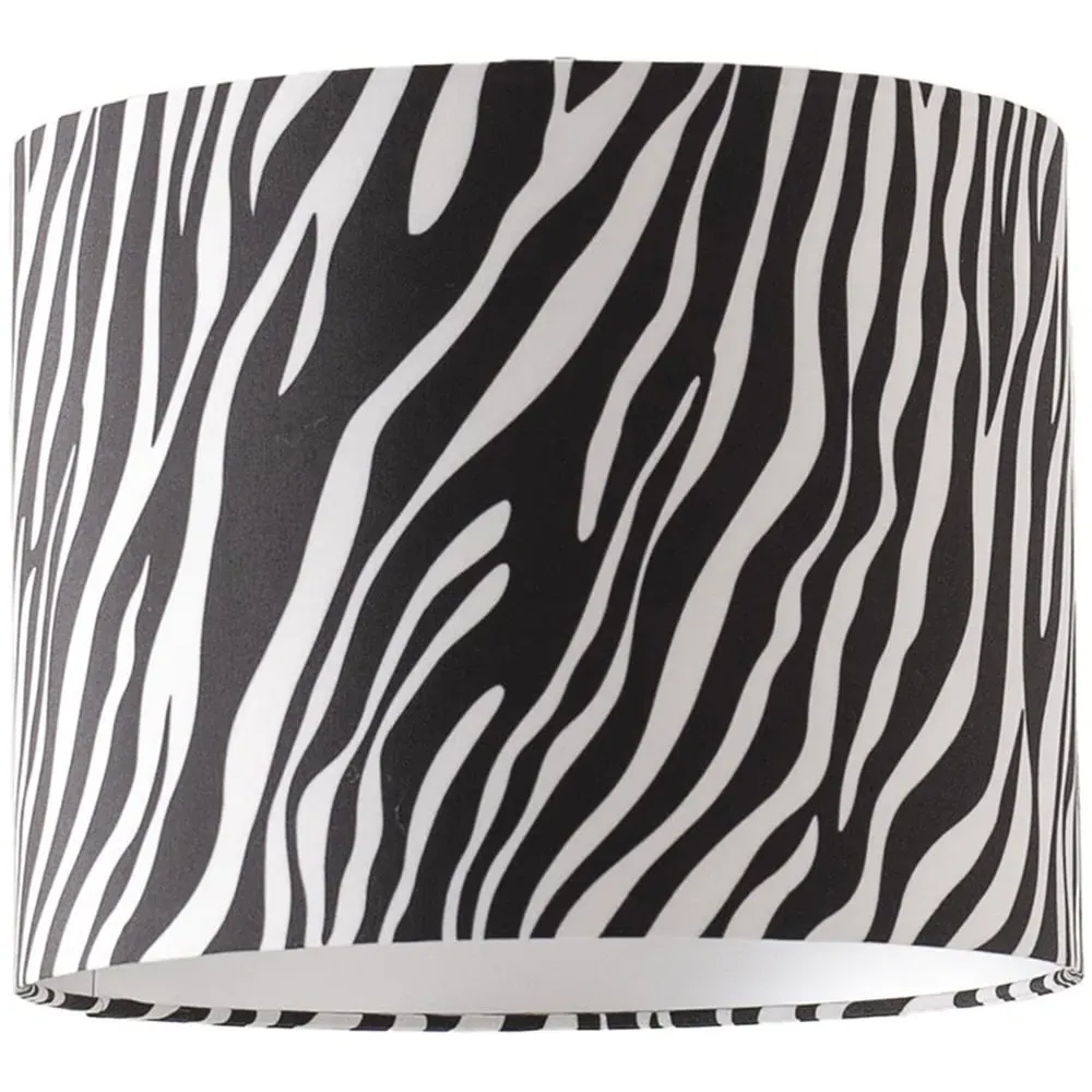 Oasis Zebra Print Drum Ceiling Lamp Shade - Multi, Fabric