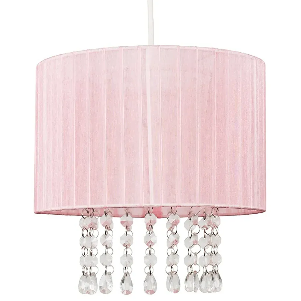 Oba Ceiling Pendant Lamp Shade with Droplets - Pink image
