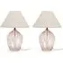 Olivet Taper LED Table Lamp 2 Pack - Pink, Glass