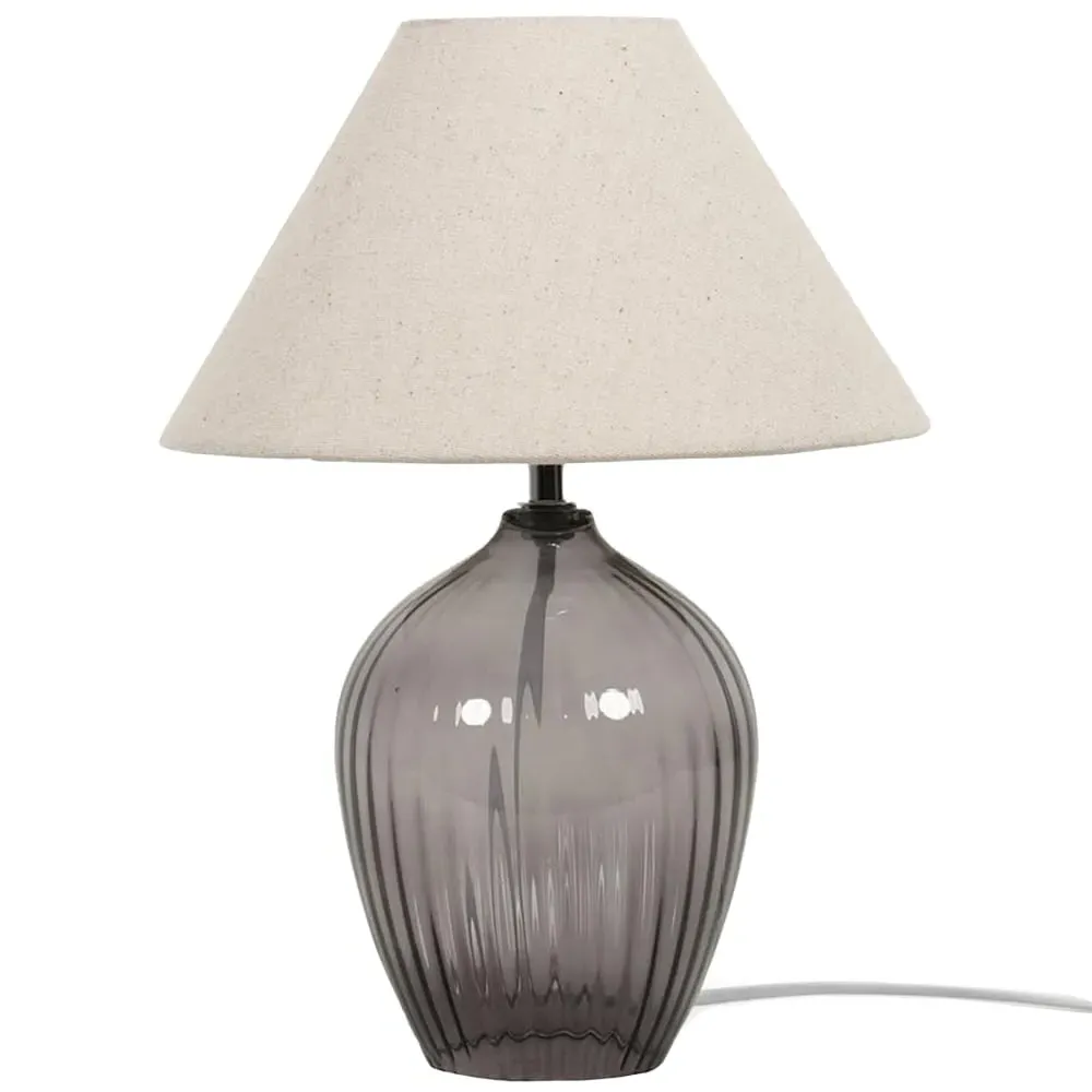 Olivet Taper Shade LED Table Lamp - Grey, Glass image