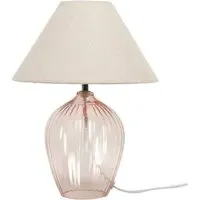 Olivet Taper Shade LED Table Lamp - Pink, Glass