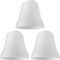 Olympus Bell Lamp Shade 3 Pack - White, Frosted Glass