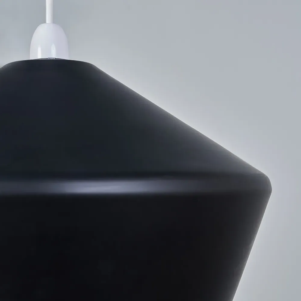 Otis Angled Metal Lamp Shade - Black