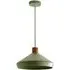 Parker Pendant Light with Bulb - Green, Walnut