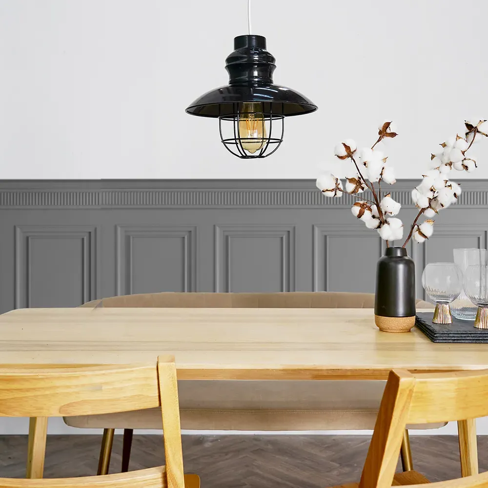 Penglai Fishermans Basket Ceiling Pendant Lamp Shade - Black