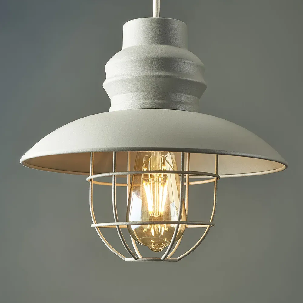 Penglai Fishermans Basket Ceiling Pendant Lamp Shade - Grey