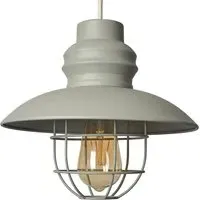 Penglai Fishermans Basket Ceiling Pendant Lamp Shade - Grey